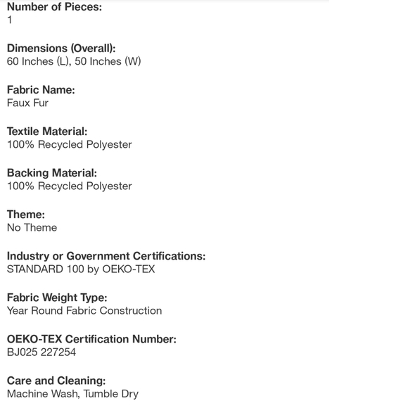 Makers Collective NWT Faux Fur Tie Dye Throw Blanket - Picture 7 of 7